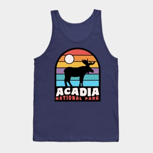 Acadia National Park Moose Badge Tank Top